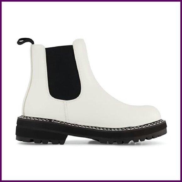 Women's Chelsea Boots Wide Width Pull-On Memory Foam Vegan Leather - Picture 5 of 6